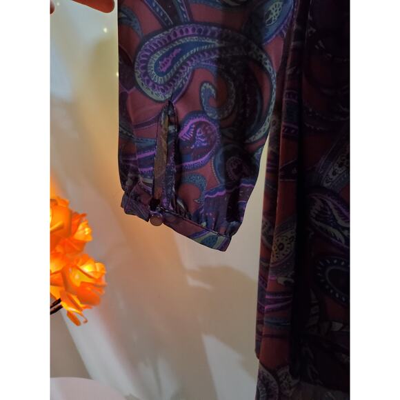 Jack by BB Dakota Triston Paisley High Neck Mini Dress Womens Size S Flowy Boho - Picture 11 of 16